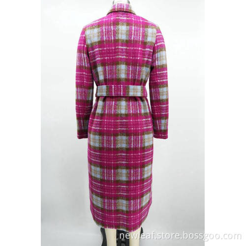 Tweeds 420G Lining Ladies Buttoned Coat with belt